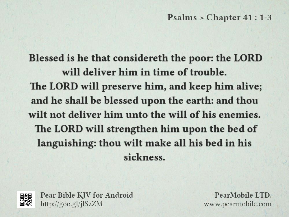 Psalms, Chapter 41:1-3